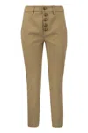 DONDUP DONDUP CARMEN - SLIM GABARDINE LYOCELL TROUSERS