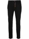 Dondup Black Carmen Slim Chino Trousers In Black