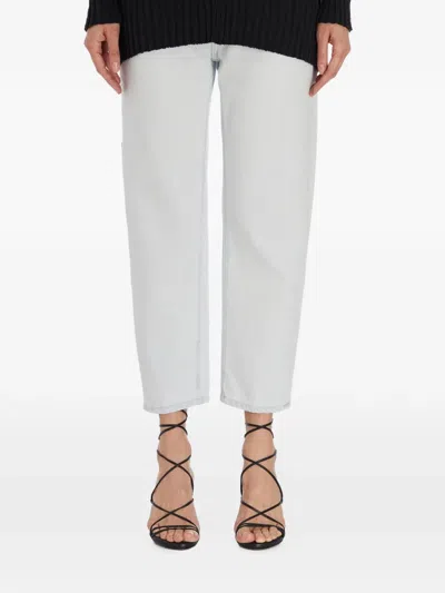 Dondup Pantalone In Denim Carrie In White