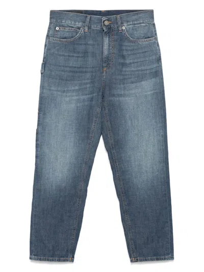 Dondup Faded Blue Relaxed-fit Denim Trousers
