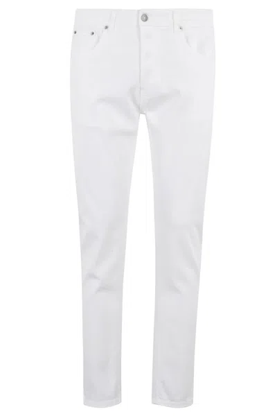 Dondup Carrot Leg Jeans In Durable Cotton Drill In White