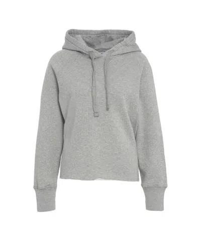 DONDUP CASUAL GRAY HOODIE WITH DRAWSTRING AND RIBBED CUFFS
