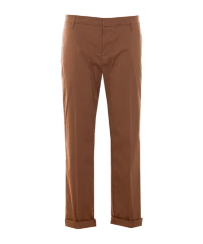 Dondup Casual Pants With Belt Loops In Brown