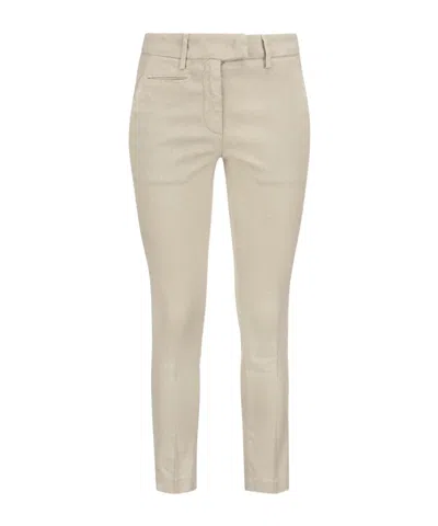 Dondup Casual Pants With Belt Loops In Brown