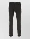 Dondup Casual Trousers Rolled Cuffs Side Pockets In Black