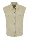 Dondup Crochet-panelling Vest In Neutral