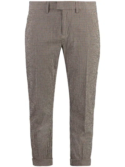 DONDUP CHECK-PATTERN TROUSERS