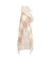 Dondup Checked Tassel Shawl In Nude