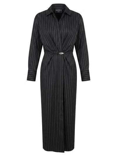 Dondup Chemisier Dress In Black