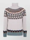 Dondup Chic Turtle Neck Knit Sweater In Multi