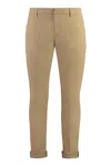 Dondup Chino Pants In Stretching Cotton In Nude