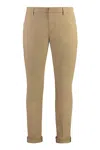 Dondup Chino Pants In Stretching Cotton In Nude