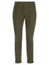 Dondup Pants Gaubert Chino Cotton Gabardine Bottom 17 In Green