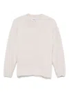 Dondup Chunky Knit Sweater In Neutrals