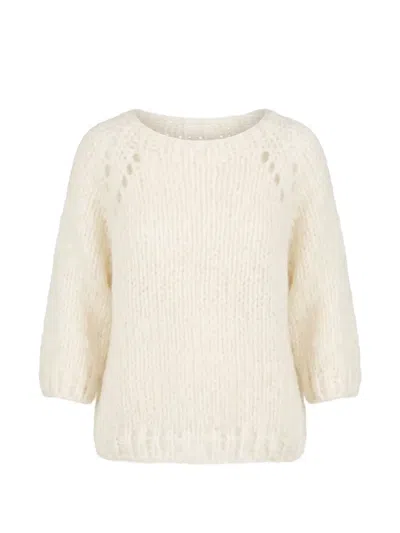 Dondup Chunky-knit Sweater In White