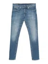 Dondup Slim-fit Blue Jeans With Classic Five-pocket Design In Blue