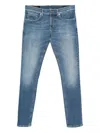 Dondup Slim-fit Blue Jeans With Classic Five-pocket Design In Blue