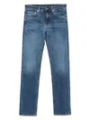 Dondup Classic Mid-rise Straight-leg Jeans With Subtle Fading In Blue