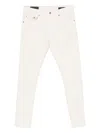Dondup Classic Straight-leg Beige Jeans With In White