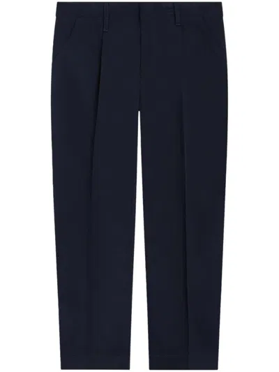 Dondup Pleated Belt-loops Trousers In Blue