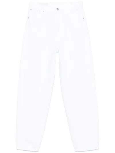Dondup Classic White Jeans With Concealed Fly And Timeless Design