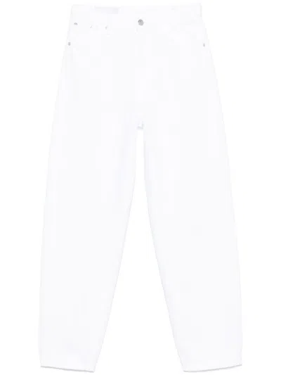 Dondup Classic White Jeans With Concealed Fly And Timeless Design