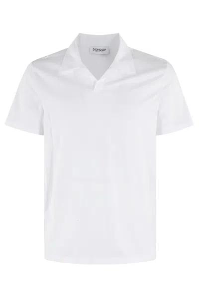 Dondup Classic White Polo Shirt With Traditional Collar