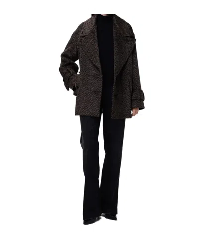 Dondup Coat In Black