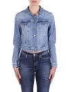 Dondup Coats Denim In Denim Blu E Verdi