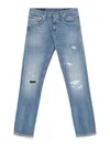 Dondup Slim-fit Blue Denim Jeans In Blue