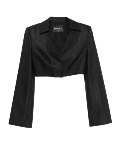 Dondup Collared Cropped Casual Jacket In Multi