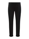 Dondup Gaubert Slim Flannel Trousers In Black