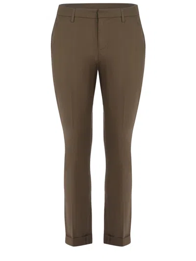 Dondup Concealed Skinny Trousers  In Brown