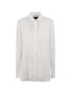 Dondup Concealed-front Buttoned-cuffs Shirt In White