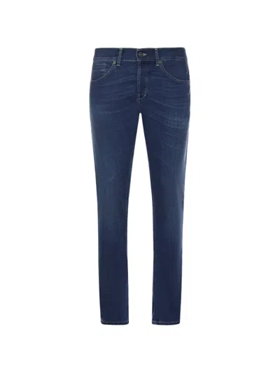 Dondup Contrast-stitch Jeans In Blue