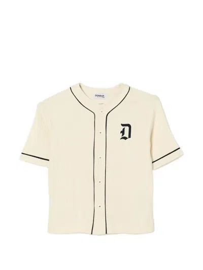 Dondup Kids' Contrasting-trim Shirt In Neutral