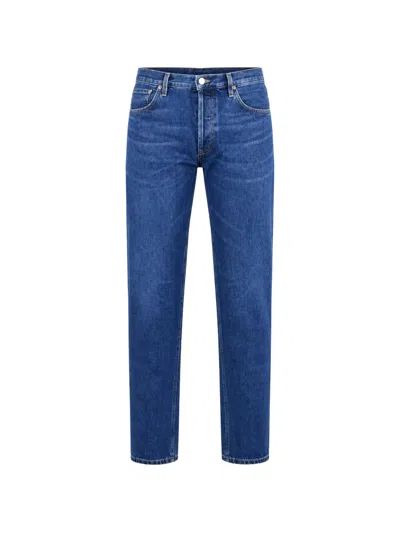 Dondup Contrast-stitched Jeans In Blue