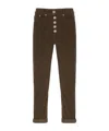 Dondup Corduroy Button-fly Jeans In Green