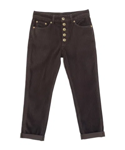 Dondup Corduroy Casual Pants In Brown