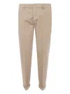 Dondup Corduroy Cuffed Trousers In Neutral