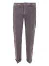 Dondup Corduroy Cuffed Trousers In Gray
