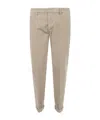 Dondup Cuffed Trousers With Belt Loops And Pockets In Brown