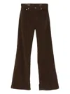Dondup Wide-leg Brown Jeans With Five-pocket Design In Brown