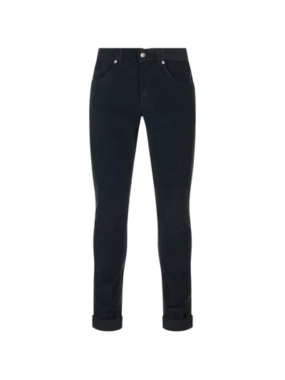 Dondup Corduroy Slim-fit Trousers In Black