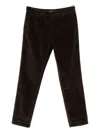 Dondup Corduroy Textured Brown Pants In Brown