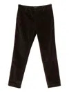 Dondup Corduroy Textured Brown Pants In Brown