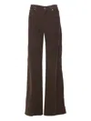 Dondup Velvet Wide Leg Trousers With 5 Pockets