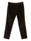 Dondup Corduroy Textured Brown Pants In Black