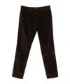Dondup Corduroy Textured Brown Pants In Black