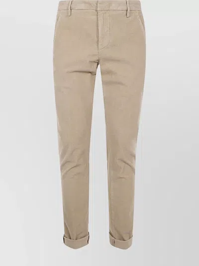 DONDUP CORDUROY TROUSERS WITH BELT LOOPS AND POCKETS